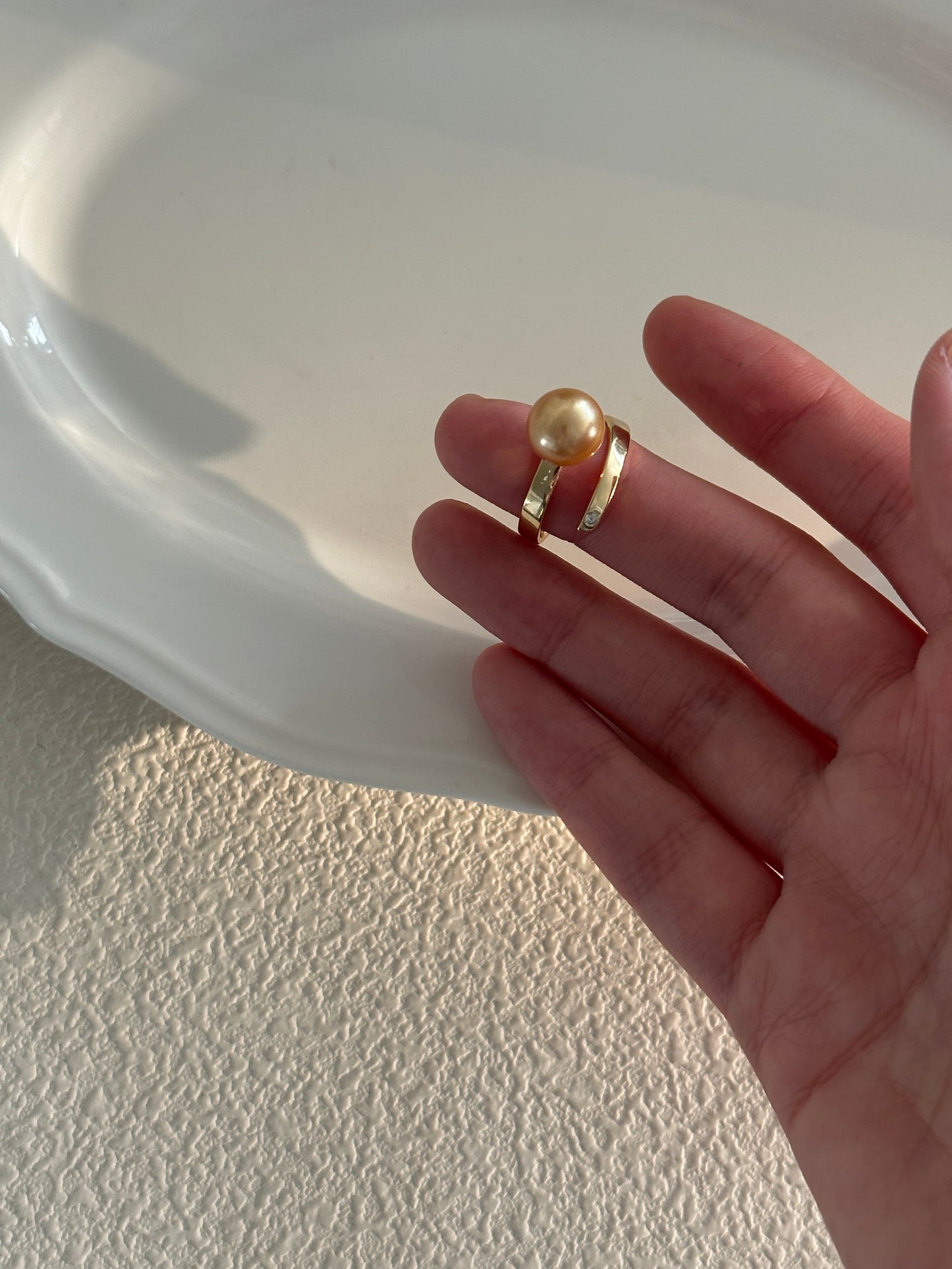 anello di perle d'acqua dolce