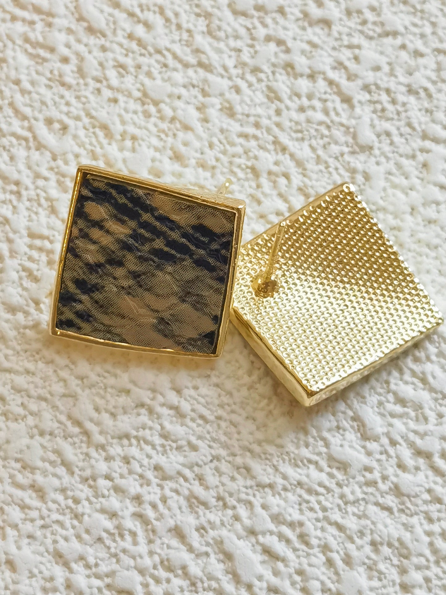 leather snake earrings