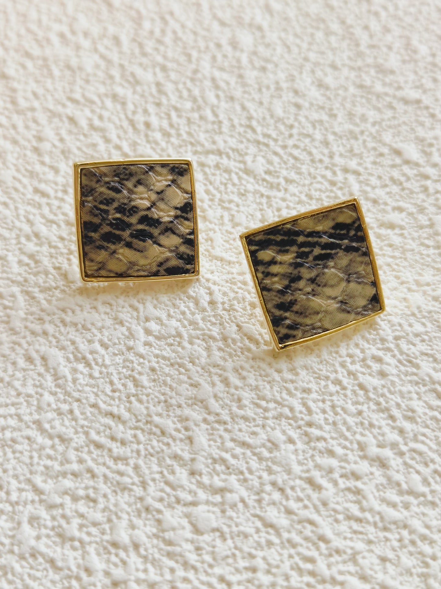 leather snake earrings