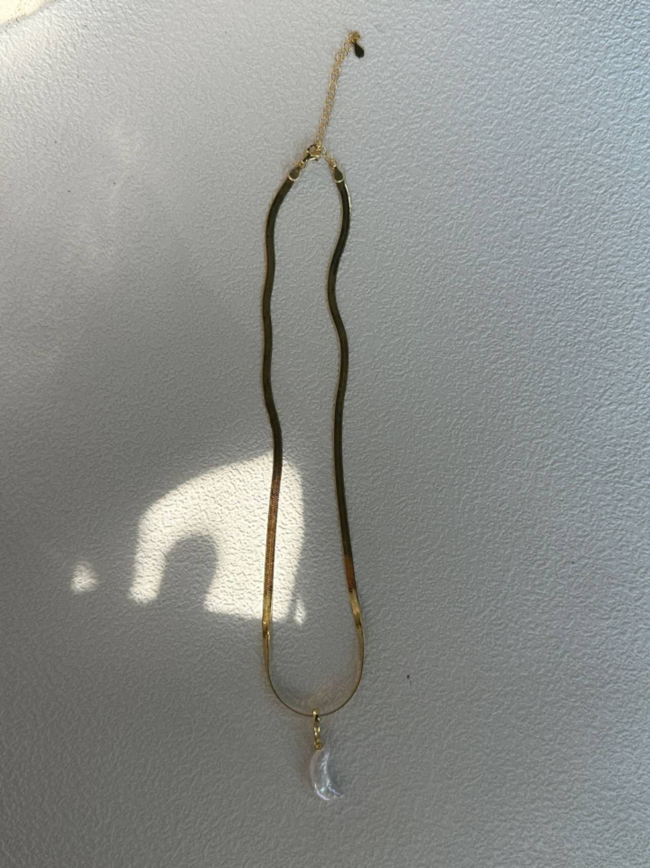 luminous baroque moon pendant necklace